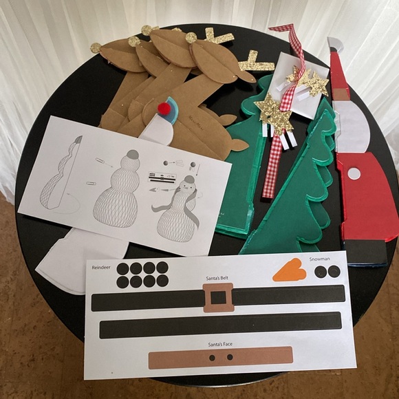 NEW 10 pieces  Meri-Meri honeycomb holiday paper decorations, nothing missing - Picture 9 of 17